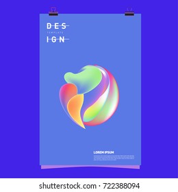 Abstract Liquid color covers set. Fluid shapes composition. Futuristic design posters. Vector layout design template.