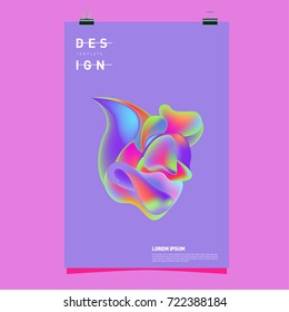 Abstract Liquid color covers set. Fluid shapes composition. Futuristic design posters. Vector layout design template.