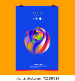 Abstract Liquid color covers set. Fluid shapes composition. Futuristic design posters. Vector layout design template.