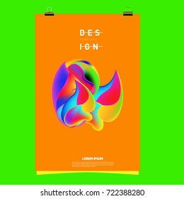Abstract Liquid color covers set. Fluid shapes composition. Futuristic design posters. Vector layout design template.