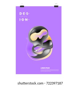Abstract Liquid color covers set. Fluid shapes composition. Futuristic design posters. Vector layout design template.
