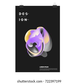 Abstract Liquid color covers set. Fluid shapes composition. Futuristic design posters. Vector layout design template.
