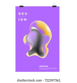 Abstract Liquid color covers set. Fluid shapes composition. Futuristic design posters. Vector layout design template.
