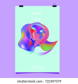 Abstract Liquid color covers set. Fluid shapes composition. Futuristic design posters. Vector layout design template.
