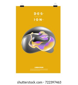Abstract Liquid color covers set. Fluid shapes composition. Futuristic design posters. Vector layout design template.

