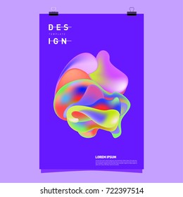 Abstract Liquid color covers set. Fluid shapes composition. Futuristic design posters. Vector layout design template.

