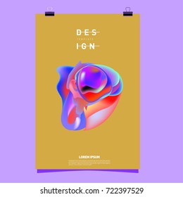 Abstract Liquid color covers set. Fluid shapes composition. Futuristic design posters. Vector layout design template.
