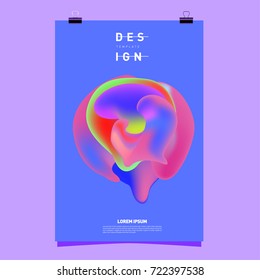 Abstract Liquid color covers set. Fluid shapes composition. Futuristic design posters. Vector layout design template.
