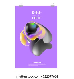 Abstract Liquid color covers set. Fluid shapes composition. Futuristic design posters. Vector layout design template.
