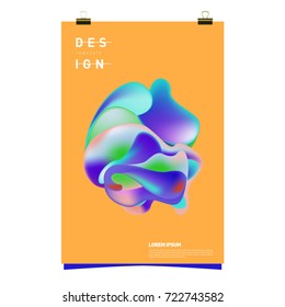 Abstract Liquid color covers set. Fluid shapes composition. Futuristic design posters. Vector layout design template.
