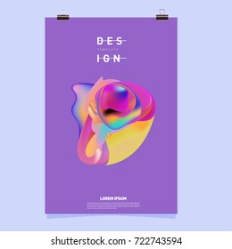Abstract Liquid color covers set. Fluid shapes composition. Futuristic design posters. Vector layout design template.
