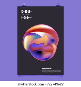 Abstract Liquid color covers set. Fluid shapes composition. Futuristic design posters. Vector layout design template.
