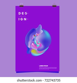 Abstract Liquid color covers set. Fluid shapes composition. Futuristic design posters. Vector layout design template.
