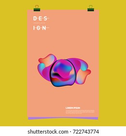 Abstract Liquid color covers set. Fluid shapes composition. Futuristic design posters. Vector layout design template.

