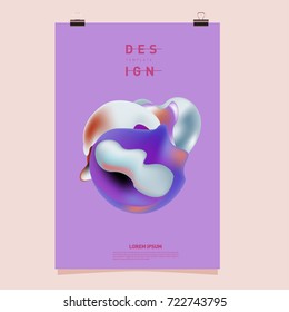 Abstract Liquid color covers set. Fluid shapes composition. Futuristic design posters. Vector layout design template.
