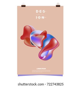 Abstract Liquid color covers set. Fluid shapes composition. Futuristic design posters. Vector layout design template.
