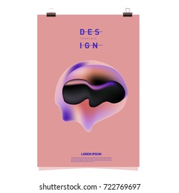 Abstract Liquid color covers set. Fluid shapes composition. Futuristic design posters. Vector layout design template.
