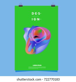 Abstract Liquid color covers set. Fluid shapes composition. Futuristic design posters. Vector layout design template.
