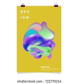 Abstract Liquid color covers set. Fluid shapes composition. Futuristic design posters. Vector layout design template.
