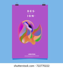 Abstract Liquid color covers set. Fluid shapes composition. Futuristic design posters. Vector layout design template.

