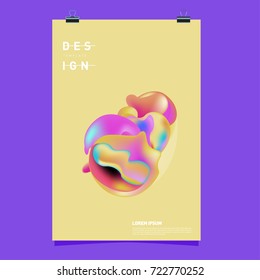 Abstract Liquid color covers set. Fluid shapes composition. Futuristic design posters. Vector layout design template.
