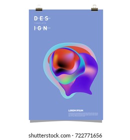 Abstract Liquid color covers set. Fluid shapes composition. Futuristic design posters. Vector layout design template.
