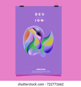 Abstract Liquid color covers set. Fluid shapes composition. Futuristic design posters. Vector layout design template.
