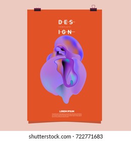 Abstract Liquid color covers set. Fluid shapes composition. Futuristic design posters. Vector layout design template.

