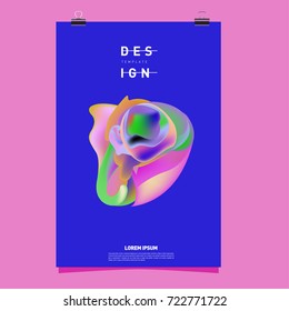 Abstract Liquid color covers set. Fluid shapes composition. Futuristic design posters. Vector layout design template.
