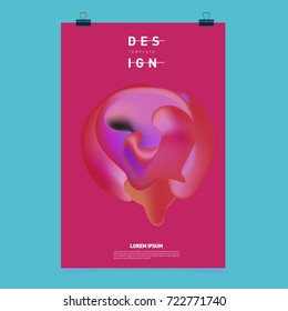 Abstract Liquid color covers set. Fluid shapes composition. Futuristic design posters. Vector layout design template.
