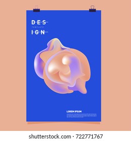 Abstract Liquid color covers set. Fluid shapes composition. Futuristic design posters. Vector layout design template.
