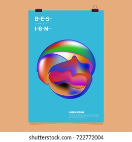 Abstract Liquid color covers set. Fluid shapes composition. Futuristic design posters. Vector layout design template.
