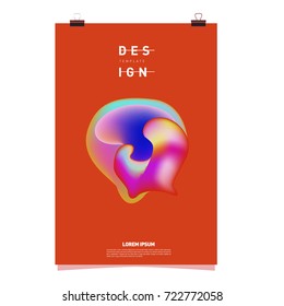 Abstract Liquid color covers set. Fluid shapes composition. Futuristic design posters. Vector layout design template.