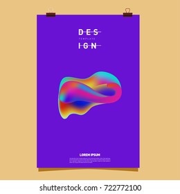 Abstract Liquid color covers set. Fluid shapes composition. Futuristic design posters. Vector layout design template.