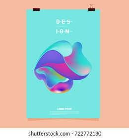 Abstract Liquid color covers set. Fluid shapes composition. Futuristic design posters. Vector layout design template.
