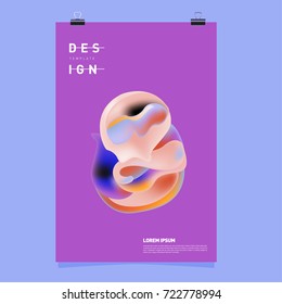 Abstract Liquid color covers set. Fluid shapes composition. Futuristic design posters. Vector layout design template.