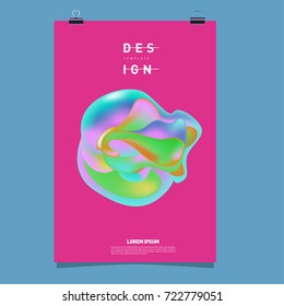 Abstract Liquid color covers set. Fluid shapes composition. Futuristic design posters. Vector layout design template.