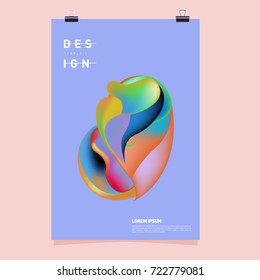 Abstract Liquid color covers set. Fluid shapes composition. Futuristic design posters. Vector layout design template.