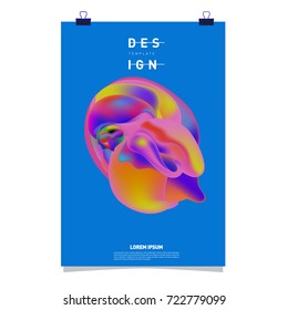 Abstract Liquid color covers set. Fluid shapes composition. Futuristic design posters. Vector layout design template.