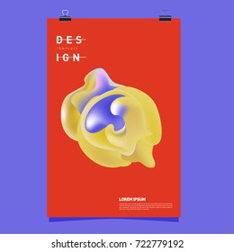 Abstract Liquid color covers set. Fluid shapes composition. Futuristic design posters. Vector layout design template.