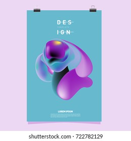 Abstract Liquid color covers set. Fluid shapes composition. Futuristic design posters. Vector layout design template.