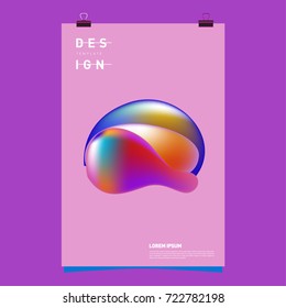 Abstract Liquid color covers set. Fluid shapes composition. Futuristic design posters. Vector layout design template.