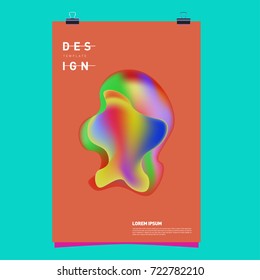 Abstract Liquid color covers set. Fluid shapes composition. Futuristic design posters. Vector layout design template.