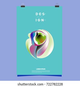 Abstract Liquid color covers set. Fluid shapes composition. Futuristic design posters. Vector layout design template.