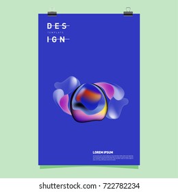 Abstract Liquid color covers set. Fluid shapes composition. Futuristic design posters. Vector layout design template.