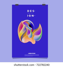 Abstract Liquid color covers set. Fluid shapes composition. Futuristic design posters. Vector layout design template.