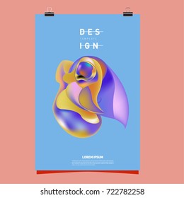 Abstract Liquid color covers set. Fluid shapes composition. Futuristic design posters. Vector layout design template.