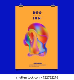 Abstract Liquid color covers set. Fluid shapes composition. Futuristic design posters. Vector layout design template.