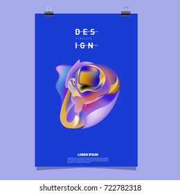 Abstract Liquid color covers set. Fluid shapes composition. Futuristic design posters. Vector layout design template.