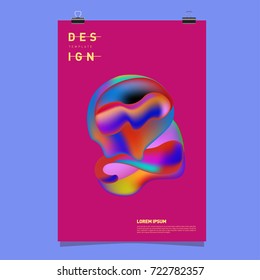 Abstract Liquid color covers set. Fluid shapes composition. Futuristic design posters. Vector layout design template.